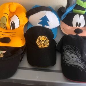 6 disney adjustable hat bundle b7 lion king goofy pluto yoda long bill star wars